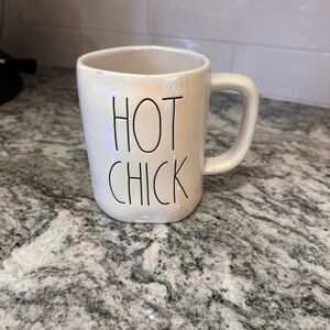 Rae Dunn Cream Mug - Hot Chick Design